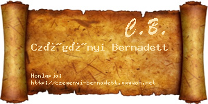 Czégényi Bernadett névjegykártya