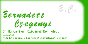 bernadett czegenyi business card